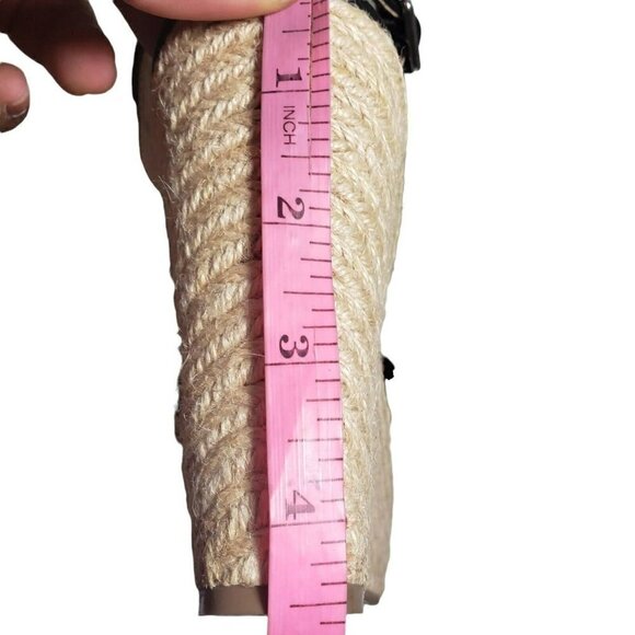 Sun Stone Womens Black Crochet Open Toe Espadrille Wedge Sandals Sz 9 9.5 8.5 10 - Picture 9 of 11